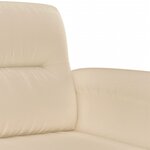 vidaXL Ensemble de canapés 3 Pièces avec coussins crème tissu microfibre
