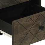 vidaXL Tables de chevet 2 Pièces noir 40x33x46 cm bois de manguier solide