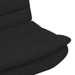 vidaXL Chaise pivotante Noir 63 x 75 x 76 cm tissu