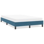 vidaXL Cadre de lit sans matelas bleu foncé 120x210 cm velours