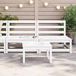 vidaXL Canapés de jardin sans accoudoirs 2 Pièces blanc bois pin massif