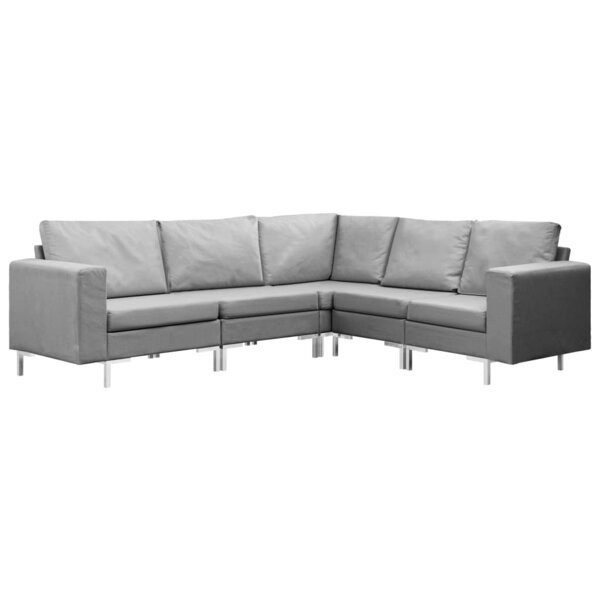 vidaXL Ensemble de canapés 5 Pièces Tissu Gris clair