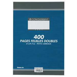 400 pages de copies doubles 5x5 A4 (210 x 297 mm) Blanc 90g/m², non perforées (paquet 100 feuilles)