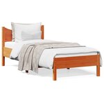 vidaXL Cadre de lit sans matelas cire marron 100x200cm bois pin massif