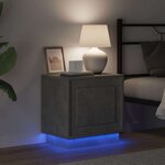 vidaXL Cabinet de chevet avec 2 Pièces Gris béton 44 x 34 5 x 45 cm