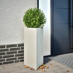 vidaXL Jardinière blanc triangulaire 40x34 5x70 cm acier