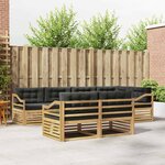 vidaXL Ensemble de canapés d'extérieur 7 pc Blanc et anthracite