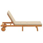 vidaXL Transat Marron 199 x 63 x 85 cm Bois d'Acacia Massif