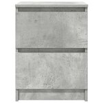 vidaXL Meuble TV gris béton 40x35x54 cm bois d'ingénierie