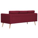 vidaXL Ensemble de canapé 2 Pièces Tissu Rouge bordeaux