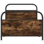 vidaXL Cadre de lit sans matelas 100x200 cm chêne fumé bois ingénierie