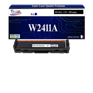 T3AZUR - 216A Toner compatible avec W2411A Cyan compatible avec HP Color LaserJet Pro MFP M182n  M183fw Cyan
