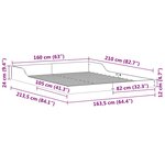 vidaXL Cadre de lit Blanc 160 x 210 cm Bois massif en pin