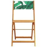 vidaXL Chaises de jardin pliantes lot de 4 vert tissu et bois massif