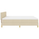 vidaXL Lit Box Spring avec Matelas Crème 180x200 cm Tissu