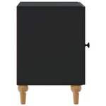 vidaXL Cabinet de chevet 2 pc Noir 43 x 34 5 x 50 cm Bois d'ingénierie