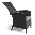 Keter Chaises inclinables de jardin Vermont lot de 2 Graphite