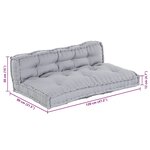 vidaXL Coussin de canapé sur palette 2 Pièces Gris tissu
