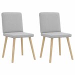 vidaXL Chaises à manger lot de 2 gris nuage tissu