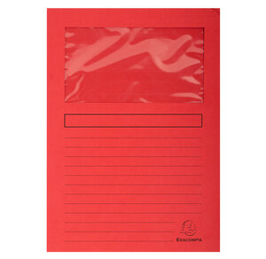 Paquet de 10 chemises à fenêtre SUPER 160g/m2 - 22x31cm Couleurs assorties EXACOMPTA