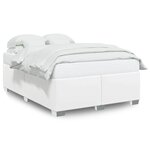 vidaXL Cadre de lit Blanc 160x200 cm Similicuir