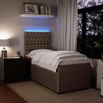 vidaXL Sommier à lattes de lit et matelas Gris clair 80x200 cm Velours