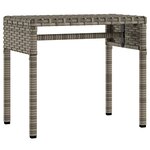 vidaXL Chaise longue avec auvent et table gris résine tressée