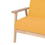 vidaXL Ensemble de canapé 3 Pièces Tissu jaune