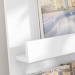 vidaXL Étagère à magazines Blanc 51 x 11 x 102 cm Bois d'ingénierie