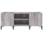 vidaXL Armoire à disques sonoma gris 121x38x48 cm bois d'ingénierie