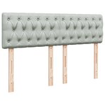 vidaXL Cadre de lit ottoman et matelas gris clair 140x190 velours