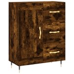 vidaXL Buffet chêne fumé 69 5x34x90 cm bois d'ingénierie