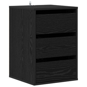 vidaXL Armoire à tiroirs Chêne noir 41 x 40 x 58 cm Bois d'ingénierie