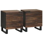 vidaXL Armoires de chevet 2 Pièces 40x33 5x46 cm Bois massif de mangue