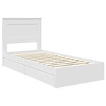 vidaXL Lit de Rangement Blanc 90 x 190 cm Bois d'ingénierie
