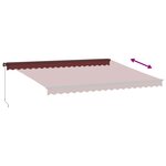 vidaXL Auvent manuel rétractable bordeaux 450x350 cm