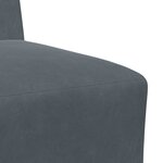 vidaXL Canapé modulaire sans accoudoirs Gris foncé 55 cm Velours