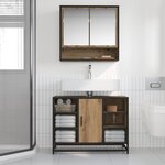 vidaXL Ensemble de mobilier de salle de bain 2 Pièces Chêne artisanal