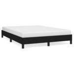 vidaXL Cadre de lit Noir 140x200 cm Tissu