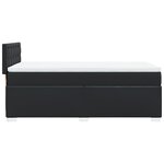 vidaXL Sommier à lattes de lit avec matelas Noir 80x200cm Similicuir