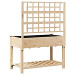 vidaXL Cache-pot de jardin avec étagère Beige 115 x 60.5 x 153 cm