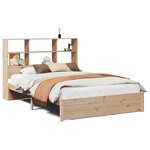 vidaXL Lit bibliothèque sans matelas 140x200 cm bois massif de pin
