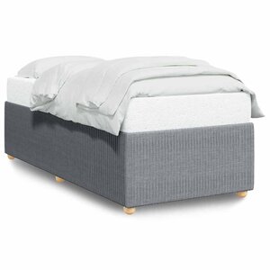 vidaXL Cadre de lit sans matelas gris clair 100x200 cm tissu