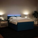 vidaXL Sommier à lattes de lit et matelas bleu 160x200 cm velours
