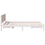 vidaXL Cadre de lit blanc Blanc Bois de pin massif 140 x 190 cm Durable