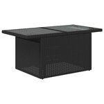 vidaXL Salon de jardin 8 Pièces avec coussins noir résine tressée
