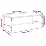 vidaXL Table basse Bois Ancien 100 x 50 x 35 cm Bois d'ingénierie