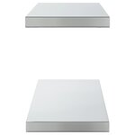 vidaXL Étagères murales 2 Pièces 100x23 5x3 cm argenté acier inoxydable