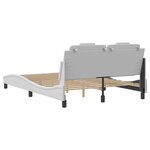 vidaXL Cadre de lit Viana sans matelas blanc 140x190 cm similicuir
