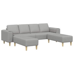 vidaXL Canapé de salon 3 Pièces Gris nuage 250 x 188 x 76 cm Polyester